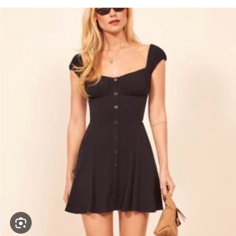 Reformation Mini Dress Black